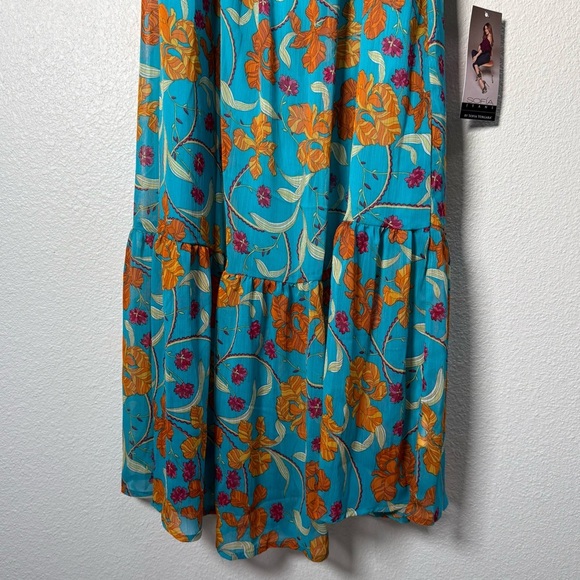 NWT Sofía Vergara Blue Caneel Bay Floral Off-Shoulder Maxi Dress Women’s Size XL - Picture 11 of 14